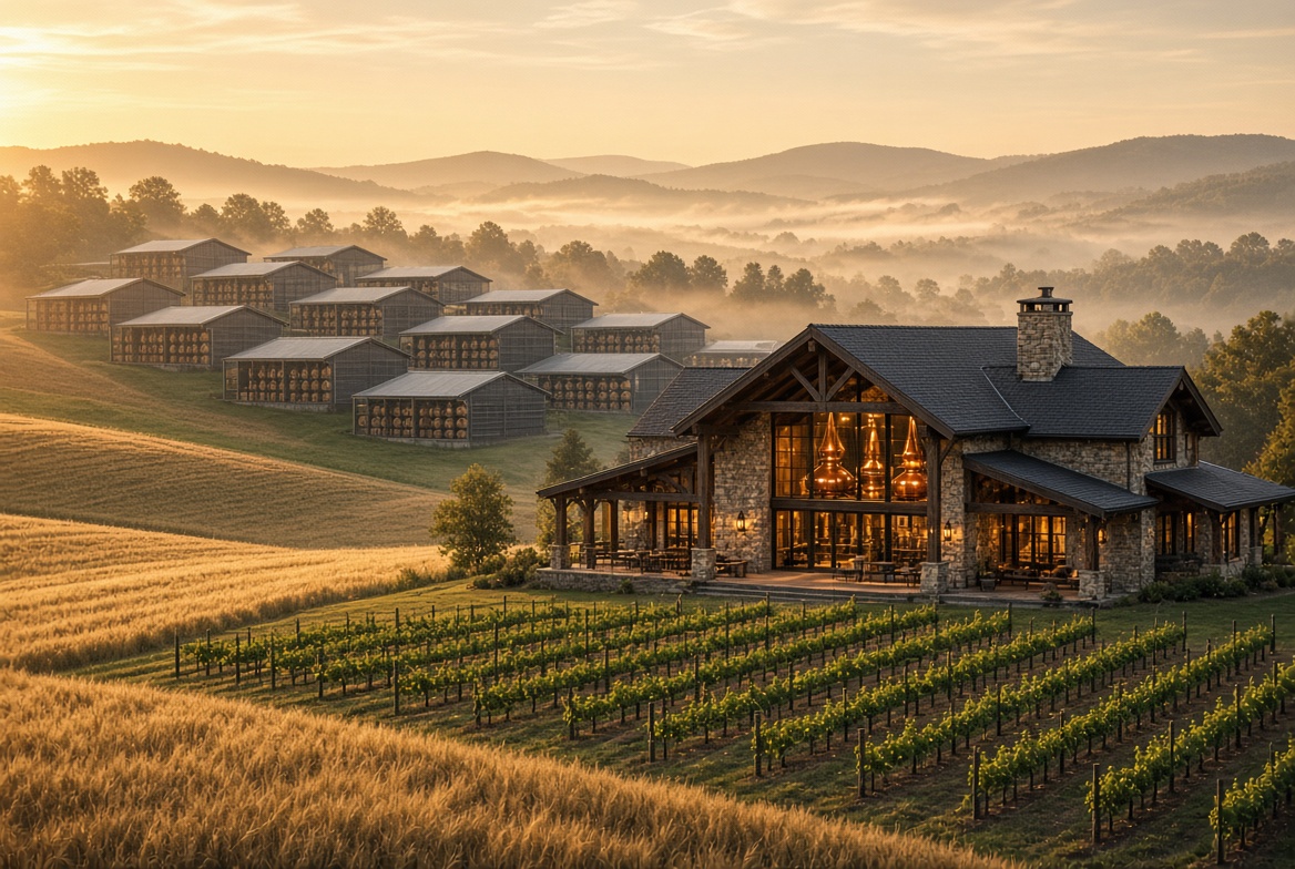 Mythical Distilling resort vision in Lexington County, South Carolina